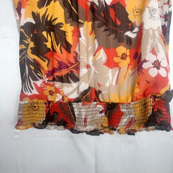 Apt. 9 Orange Red Ruffled Blouse size Large - Picture 5 of 13